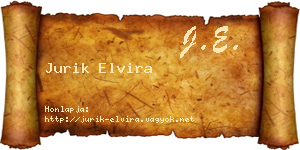 Jurik Elvira névjegykártya